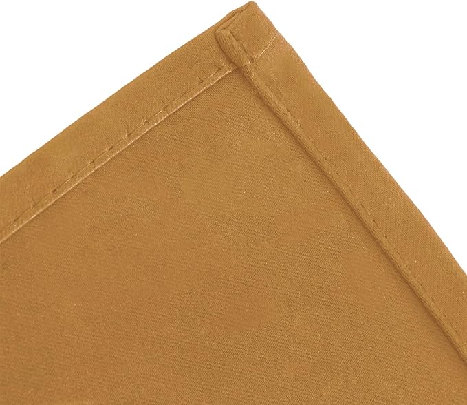 LEMOMO Mustard Yellow Thermal Blackout Curtains/52 x 54 Inch/Set of 2 Panels Room Darkening Curtains for Bedroom