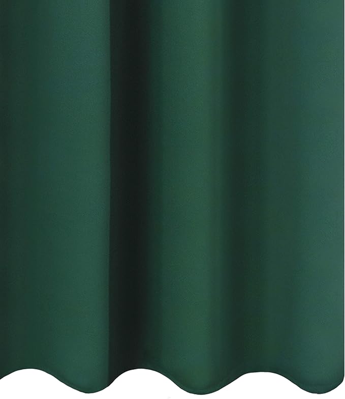 LEMOMO Dark Green Blackout Curtains/52 x 84 Inch Long/Set of 2 Curtain Panels/Thermal Insulated Room Darkening Curtains for Bedroom