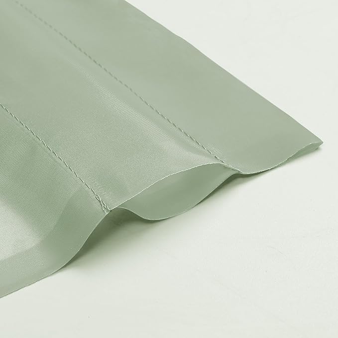OVZME 2 Panels Sheer Sage Green Curtains 54 Inches Length Window Treatment for Kitchen, Elegant Airy Transparent Curtain Draperies Rod Pocket for Kids Living Room, Each 42 Width 54 Length