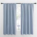 NICETOWN Blackout Curtains for Bedroom, Blackout Curtain Panels, Vintage Blue, 1 Pair, 42 by 45-inch, Window Treatment Energy Saving Thermal Insulated Solid Rod Pocket Blackout Drapes/Draperies