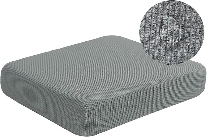 Water Repellent Sofa Seat Cushion Covers High Stretch Furniture Protector (Sofa Cushion, Dove Grey)