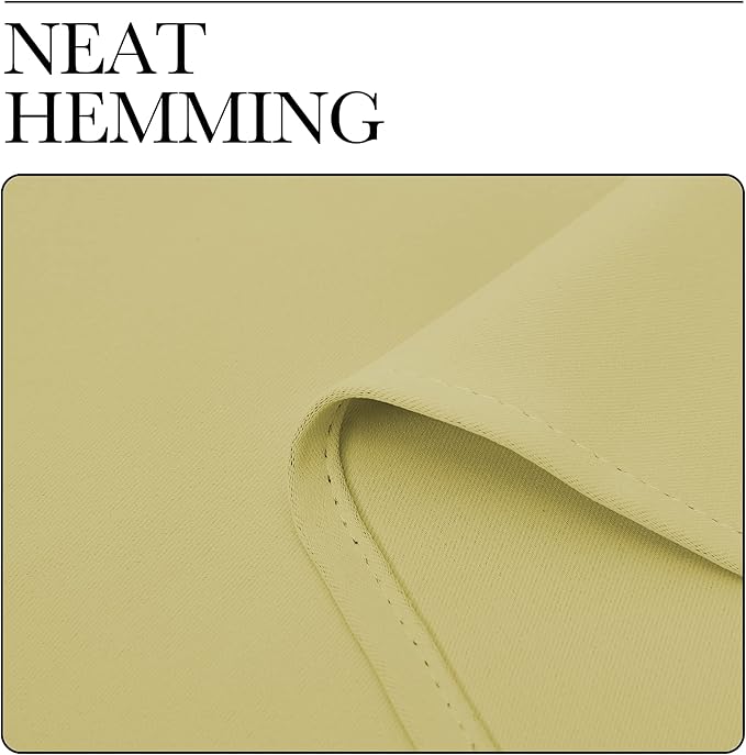 NICETOWN Blackout Curtains for Bedroom, Paler Yellow, 42 W by 80 L, Set of 2, Thermal Insulated Curtains & Drapes with Grommet Top for Living Room, Privacy Window Treatment Draperies