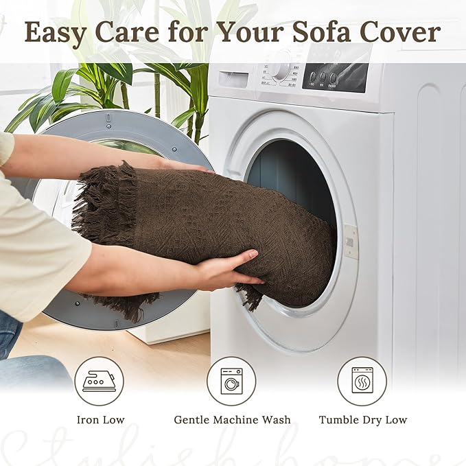 HOMERILLA Sectional Couch Covers for Sectional Sofa L Shaped Sofa Cover Blanket 2 Pieces L Shape Furniture Protector for Pets Dogs (Chocolate, XX-Large)