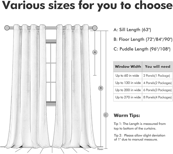 MIULEE Elegant Velvet Curtains Dark Slate Grommet Curtain Thermal Insulated Soundproof Room Darkening Blackout Blue Curtains/Drapes for Girls & Ladys Living Room/Bedroom Decor 52 x 96 Inch Set of 2