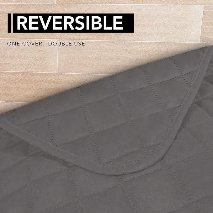 Easy-Going Sectional Couch Covers for Dogs L Shape Sofa Cover Reversible Sofa Slipcover Chaise Lounge Cover Furniture Protector Cover for Pets Dog Cat (42 x 68 inches, Gray/Gray)