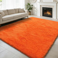 Shag Area Rug for Bedroom 5x8,Orange Fluffy Area Rugs for Living Room,Soft Fuzzy Rug Non-Shedding Indoor Plush Carpet for Kids Bedroom Nursery Dorm Home Decor