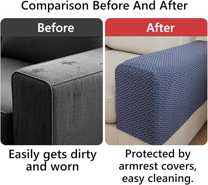 Soothing Home Sofa Covers, Sofa Hero Covers, Wear-Resistant Universal Couch Covers Washable Stretch Sectional Couch Cushion Covers (Green,Arm Rest Covers 2pcs)