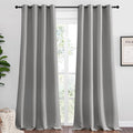 NICETOWN Silver Grey Room Darkening Curtain Panels 90" Long for RV, Play Room, Studio, Heat Block Out and Keep Warm Drapes Window Treatment Drapes for Doorway Entryway Patio (55" Width, 2 Panels)