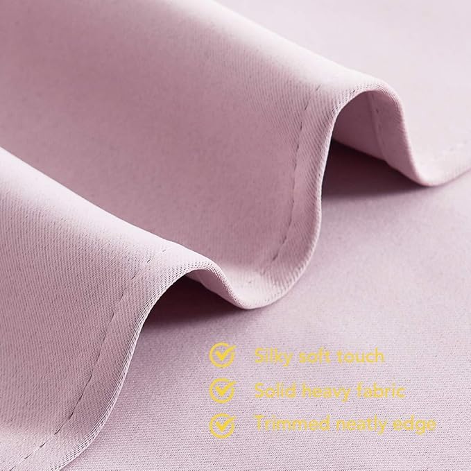 NICETOWN Room Darkening Draperies Curtains for Girls Room, Nursery Essential Thermal Insulated Grommet Top Blackout Panels (Lavender Pink, 1 Pair, 70 x 84 inches)
