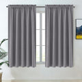 DWCN Blackout Curtains for Living Room Thermal Insulated, Energy Saving & Noise Reducing Bedroom Curtains, Grey, W 70x L 63 Inch, Set of 2 Rod Pocket Curtain Panels