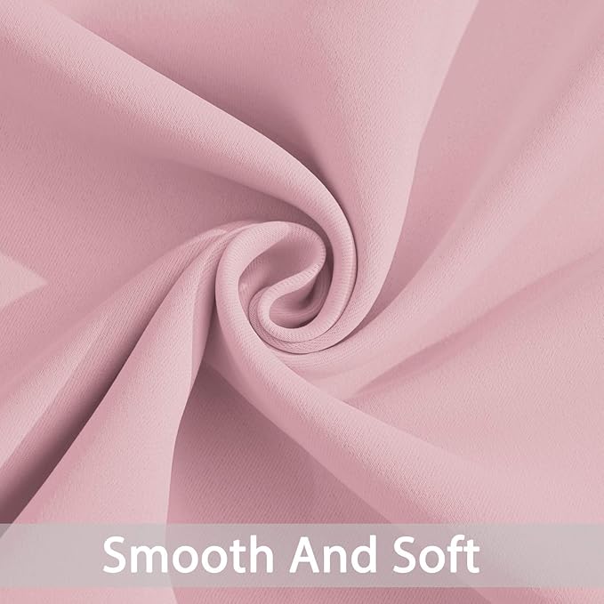 Yakamok Light Blocking Window Blackout Curtains Thermal Insulated Room Darkening Drapes for Bedroom,Solid Grommet Top Window Panels, 62x84 Inch, Pink, One Pair