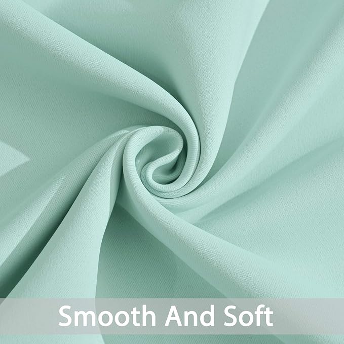 Yakamok Aqua Curtains 96 Inch Length Blackout Room Darkening Drapes Thermal Insulated Grommet Window Treatment Drapes Curtain for Bedroom Living Room,Aqua Blue,W52xL96 inch,Set of 2