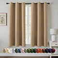 MIULEE Taupe Brown Blackout Curtains for Bedroom Living Room 63 Inches Long 2 Panels, Thermal Insulated Room Darkening Drapes Solid Grommet Noise Reduction Light Blocking Window Treatments 40x63 Inch