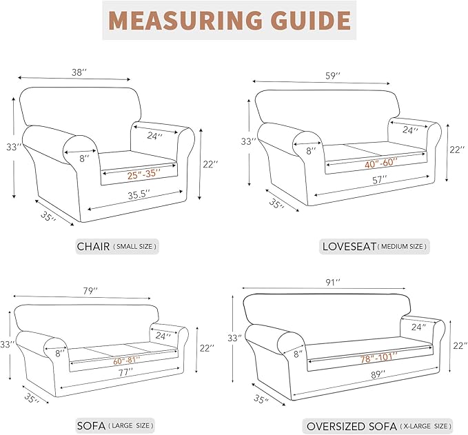 Easy-Going 100% Waterproof Couch Cover, Dual Waterproof Sofa Cover, Stretch Jacquard Sofa Slipcover, Leakproof Furniture Protector for Kids, Pets, Dog and Cat (Sofa, Chocolate)