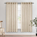 MIULEE Light Taupe Linen Curtains 72 Inch Length 2 Panels for Bedroom Living Room, Soft Linen Textured Window Drapes Semi Sheer Light Filtering Back Tab Rod Pocket Farmhouse Modern Burlap Look Decor