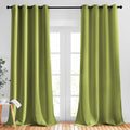 NICETOWN Fresh Green Room Darkening Curtains 102 inch Length, Grommet Energy Saving Thermal Drapes Sound Reducing Heat Blocking Window Treatments for Living Room, 2 Panels, W52 x L102