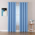 ChrisDowa Room Darkening Curtains 120 Inches Long 2 Panels Set for Living Room, Grommet Thermal Insulated Blackout Curtains for Bedroom (Sky Blue, 52 x 120 Inch)
