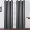 LEMOMO Frost Grey Blackout Curtains 34 x 84 Inch Length/Set of 2 Curtain Panels/Thermal Insulated Room Darkening Blackout Curtains for Bedroom