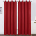 LEMOMO Blackout Curtains 66 x 95 inch/Bright Red Curtains Set of 2 Panels/Thermal Insulated Room Darkening Bedroom Curtains