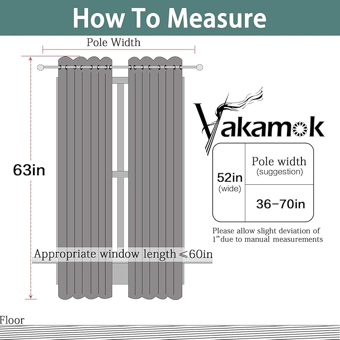 Yakamok Blackout Curtains Room Darkening Thermal Insulated Grommet top Window Curtains for Living Room, 52 x 63 Inch, Mustard Yellow, Set of 2
