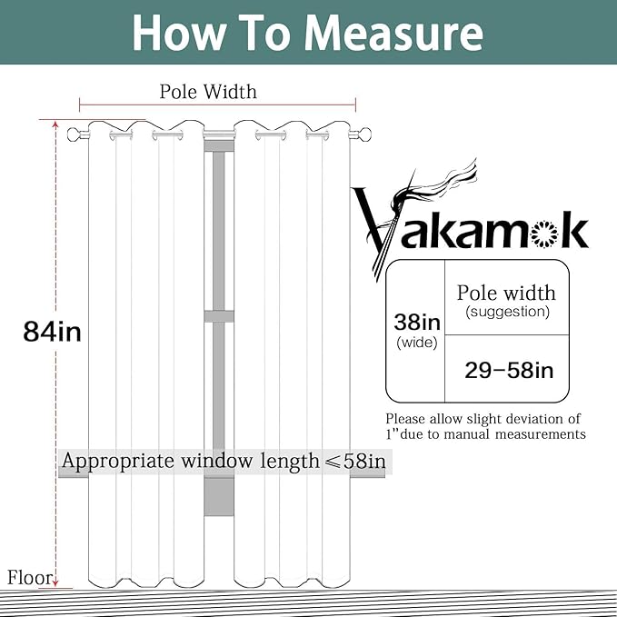 Yakamok Thermal Insulated Grommet Blackout Draperies/Drapes for Bedroom Window,Room Darkening Curtain Panels (2 Panels, W38 x L84 -Inch, Beige)