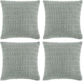 Fancy Homi 4 Packs Decorative Throw Pillow Covers for Living Room Couch Bed, Modern Farmhouse Boho Home Decor, Accent Cushion Case (24 x 24-Inch, Grey Blue)
