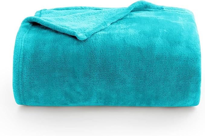 BEDELITE Fleece Blanket Teal Throw Blanket for Couch & Bed, Luxury Plush Cozy Fuzzy Blanket 50" x 70", Super Soft Warm Lightweight Fall Throw Blanket for Travel Camping