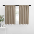 NICETOWN RV Blackout Curtains for Camper Windows, Taupe, 34" x 36", Set of 2, Kitchen Curtains, Short Blackout Drapes, Thermal Insulated Rod Pocket Window Treatment Draperies for Nursery