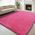 Shag Area Rug for Bedroom 5x8,Fluffy Area Rugs for Living Room,Soft Fuzzy Rug Non-Shedding Indoor Plush Carpet for Kids Bedroom Nursery Dorm Home Decor,Hot Pink