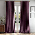 MIULEE Dark Purple Velvet Curtains 108 inches - Luxury Blackout Curtains for Bedroom Living Room Thermal Insulated Super Soft Window Drapes Rod Pocket & Back Tab, W52 x L108 inches, 2 Panels