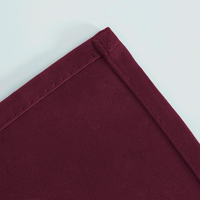 LEMOMO Blackout Curtains 52 x 90 Inch Long Burgundy Red Curtains Set of 2 Panels Room Darkening Curtains for Bedroom and Living Room