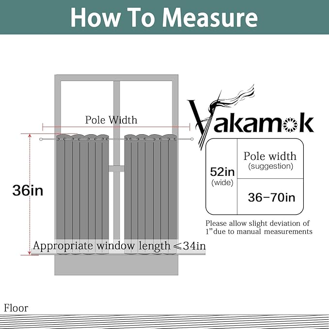 Yakamok Blackout Small Window Curtains with Grommet Top, Room Darkening Thermal Insulated Window Panel Drape for Bedroom Bathroom, 52Wx36L, Lilac, 2 Panels