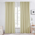 Deconovo Blackout Curtains, Thermal Insulated, W52 x L84 2 Panels, Back Tab, Machine Washable, Room-Darkening Drapes for Bedroom/Living Room Beige