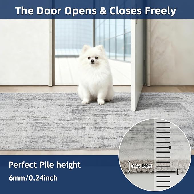 3x8 Runner Rug Non Slip Washable Rugs for Hallways, Abstract 8ft Kitchen Runners Rug for Entryway,Stain Resistant Rug Runner，Ultra-Thin Kitchen Mats for Living Room Bedroom