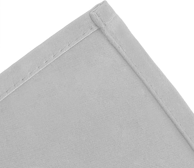 LEMOMO Light Grey Blackout Curtains 38 x 63 Inch Length/Set of 2 Curtain Panels/Thermal Insulated Room Darkening Blackout Curtains for Bedroom