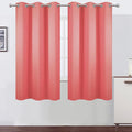LEMOMO Coral Blackout Curtains 38 x 63 Inch Length/Set of 2 Curtain Panels/Thermal Insulated Room Darkening Blackout Curtains for Bedroom