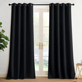 NICETOWN Room Darkening Draperies Curtains Panels, 2 Panels Black W52 x L90