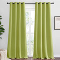 NICETOWN Fresh Green Blackout Curtains 90 inches Length for Living Room, 2 Panels, 55" Wide, Thermal Insulated Long Drapes for Large Window