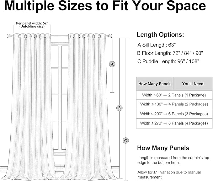 Topfinel 105 Inch Long Linen Blackout Curtains for Bedroom 2 Panels Set Modern Natural Linen Back Tab Pleated Floor to Ceiling Thermal Drapes Hooks Rings 105 in Window Drapes 100% Black Out Dark Gray