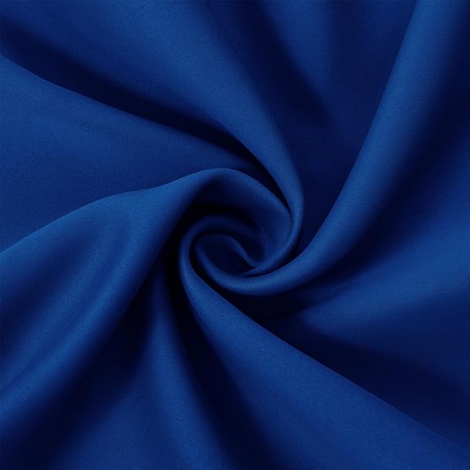 LEMOMO Blackout Curtains 66 x 95 inch/Royal Blue Curtains Set of 2 Panels/Thermal Insulated Room Darkening Bedroom Curtains