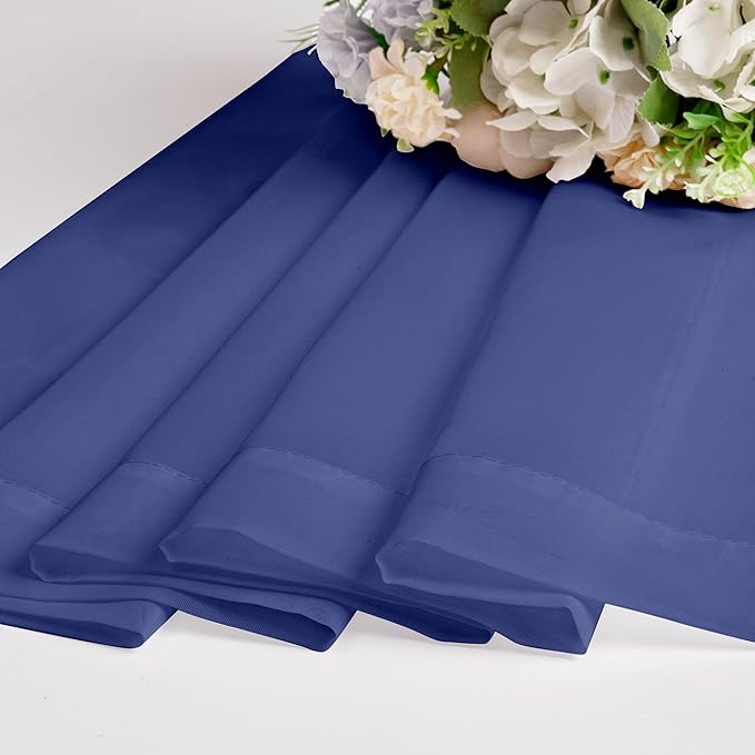 OWENIE Sheer Curtains 78 Inches Long 2 Panels Set for Bedroom Living Room, Light Filtering Voile Blue Sheer Curtain, Airy Rod Pocket Farmhouse Curtains, Royal Blue, Each 42Wx78L inch