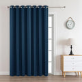Joydeco Navy Blue Custom Solid Single Blackout Curtain for Bedroom and Living Room, Grommet Thermal Insulated Room Darkening Curtain 1 Panel (Custom Size,Navy Blue)