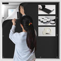 BKSAI 100% Blackout Window Cover, Portable Magnetic Black Out Curtains for Window, Black Out Shades No Drill Cuttable Blackout Blinds for Bedroom, RV, Nursery, Media Room, 79x57 inch, 2Pack