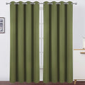 LEMOMO Olive Green Thermal Blackout Curtains/52 x 108 Inch/Set of 2 Panels Room Darkening Curtains for Bedroom