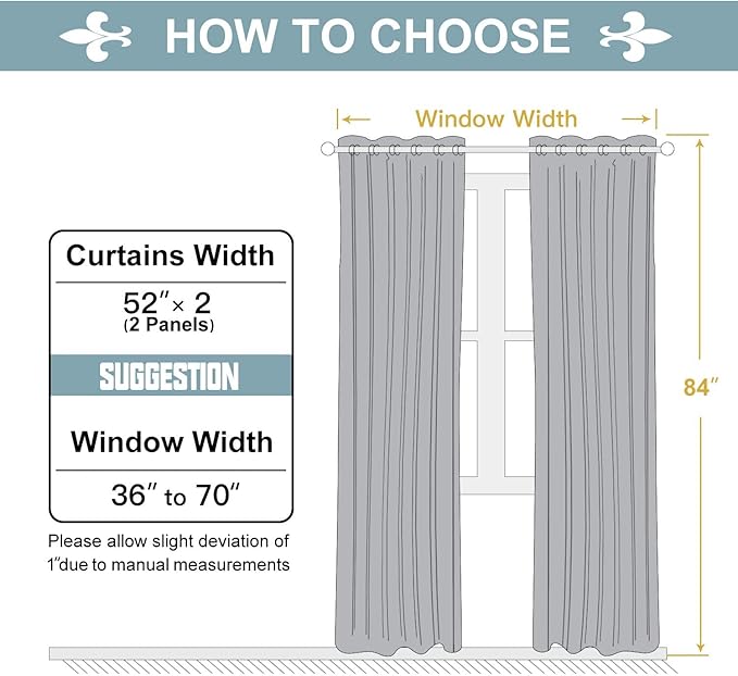 ChrisDowa Grommet Room Darkening Curtains for Bedroom and Living Room - 2 Panels Set Thermal Insulated Blackout Curtains (Teal, 52W x 84L)