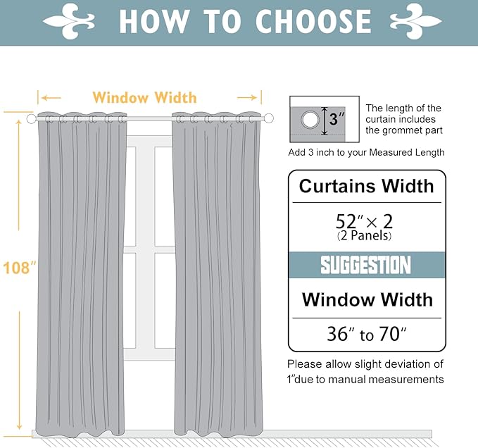 ChrisDowa 100% Blackout Curtains 108 inch Long for Bedroom with Black Liner, 2 Thick Layers Total Blackout Thermal Insulated Grommet Window Curtains 2 Panels Set (Cappuccino, 52 x 108 Inch)