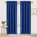 DWCN Blackout Curtains Room Darkening Thermal Insulated Bedroom Curtains Window Curtain Panels, 52 x 84 inches Long, Set of 2 Classic Blue Rod Pocket Drapes
