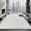 Shag Area Rugs for Living Room 8X10 Ultra Soft Fluffy Area Rugs for Bedroom Dorm, Indoor Carpet Nursery Rugs for Kids Girls Room Home Decor,White