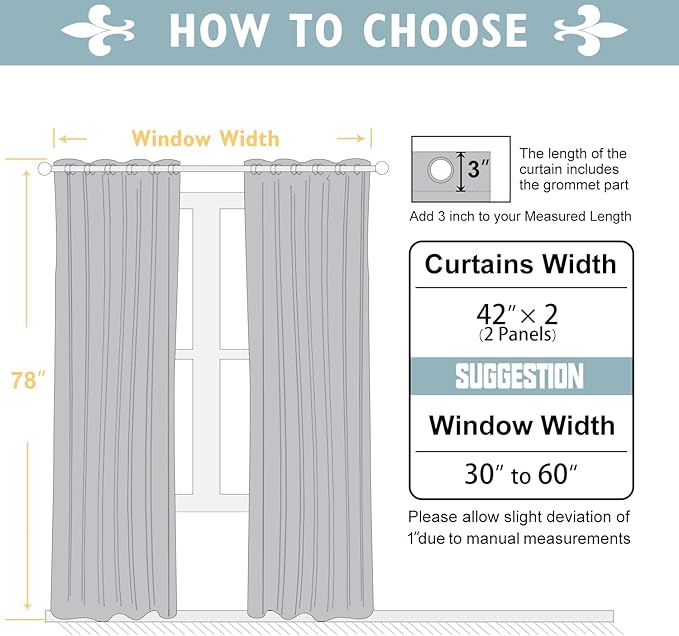 ChrisDowa Blackout Curtains 78 inches Long for Bedroom - 2 Panels Set Grommet Thermal Insulated Room Darkening Curtains for Living Room (Cappuccino, 42 x 78 Inch)