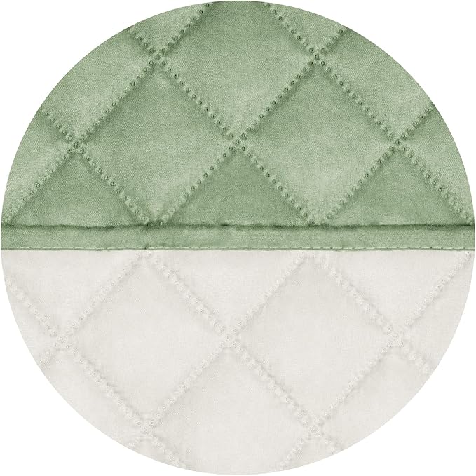 PureFit Reversible Quilted Sofa Cover, Water Resistant Slipcover Furniture Protector, Washable Couch Cover with Non Slip and Elastic Straps for Kids, Dogs, Pets (Recliner, Sage Green/Ivory)